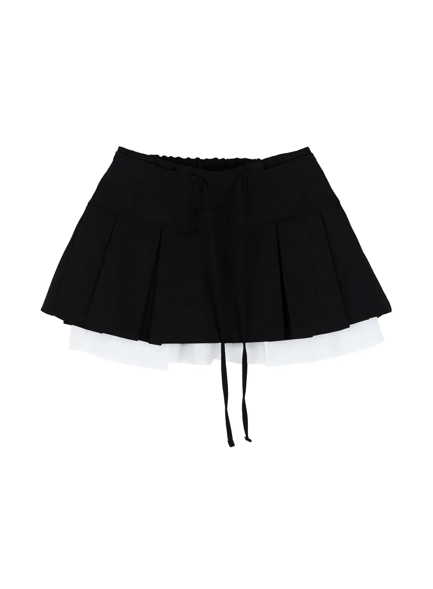 Layered Pleated Mini Skirt IS516