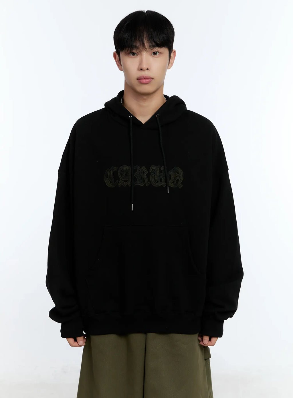 Men's Hooded Camo Patch Sweatshirt IG519