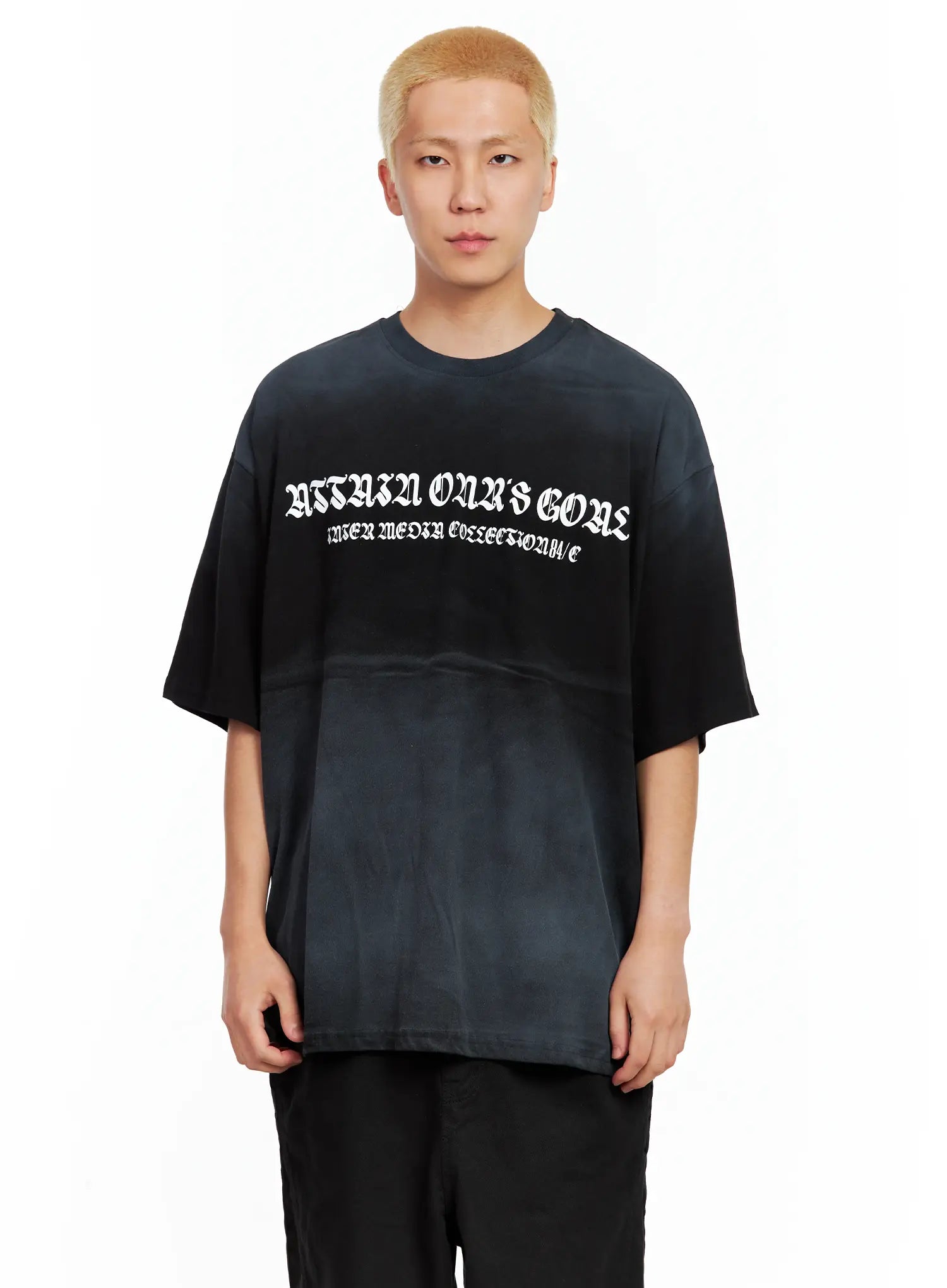 Men's Gradient Graphic Oversized Tee IL511