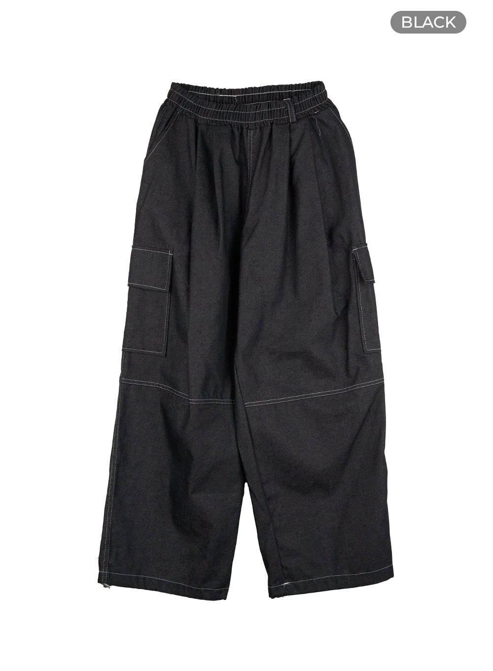 Men's Denim Cargo Stitch Wide Fit Jeans IS419