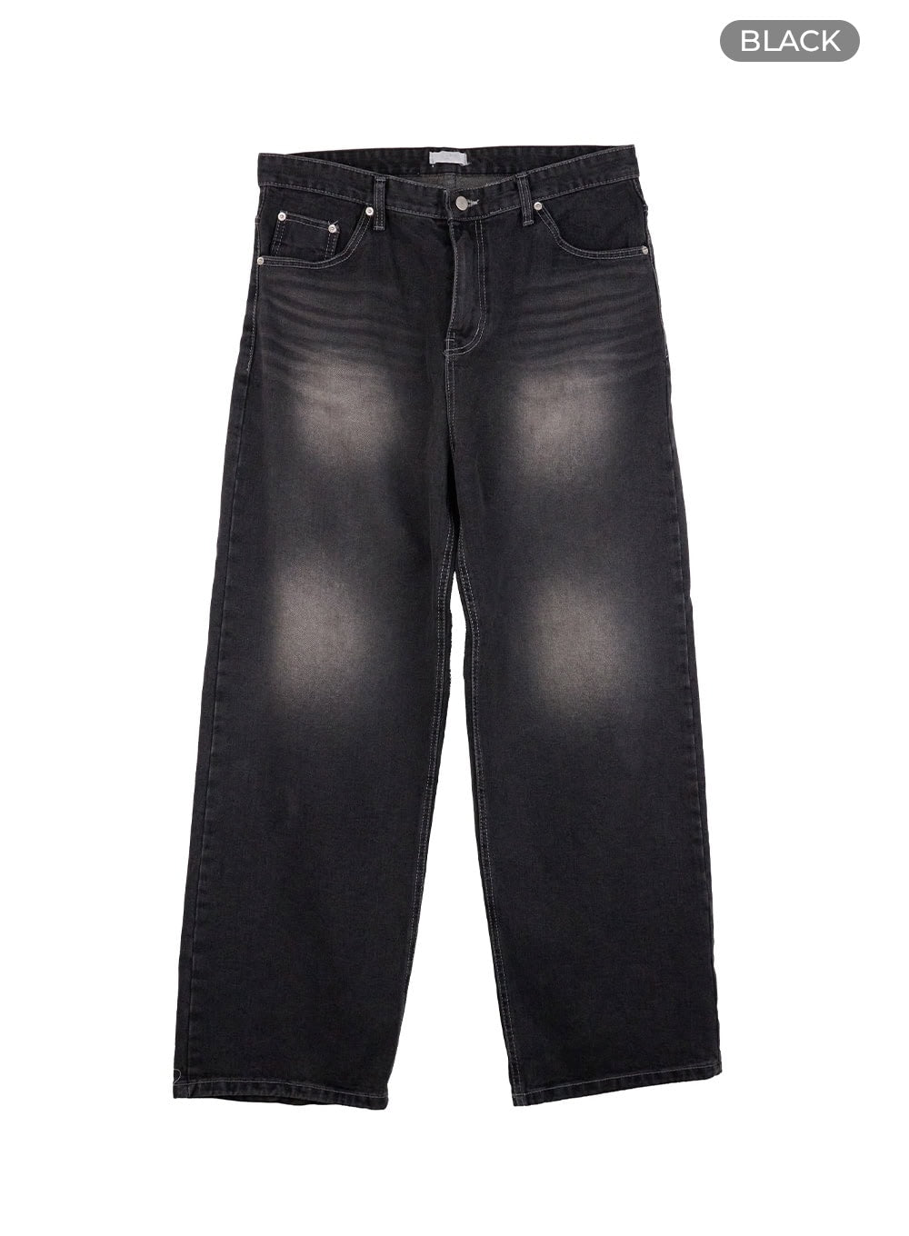 Men's Washed Wide Fit Jeans IO420