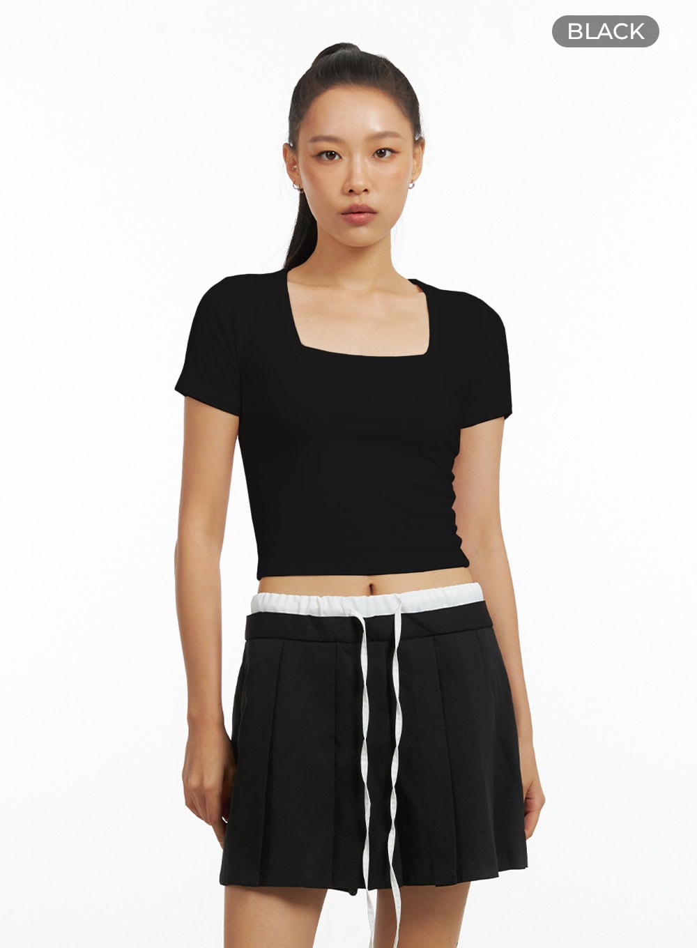 Basic Square Neck Crop Top IG405