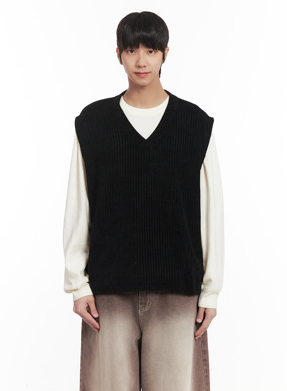 Men's Waffle Knit V-Neck Vest IM519