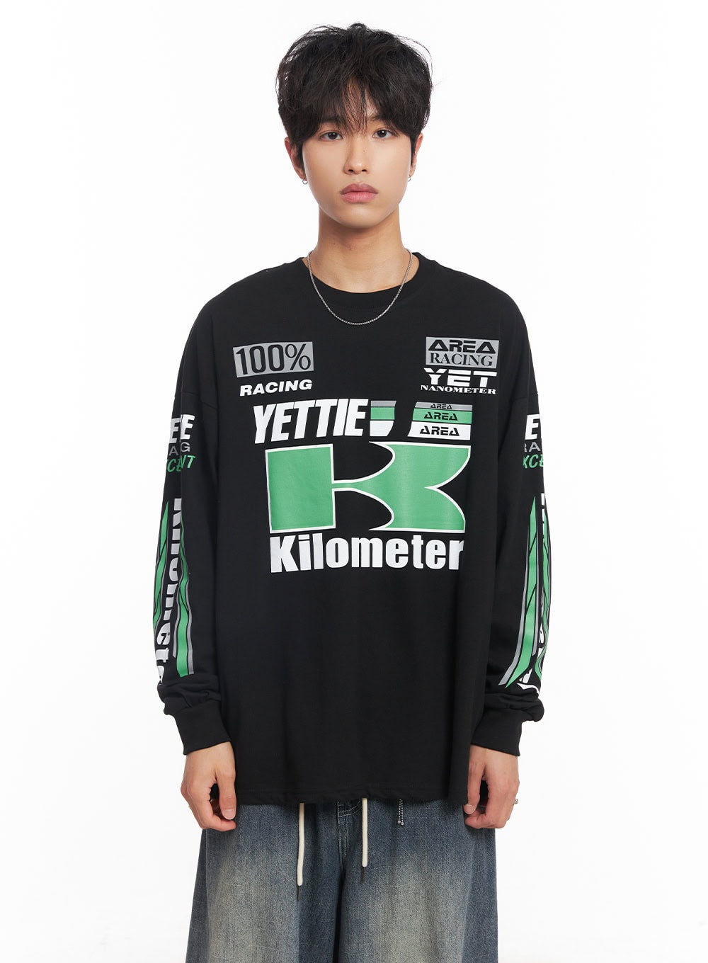 Men's Racer Graphic Long-Sleeve Top IY508