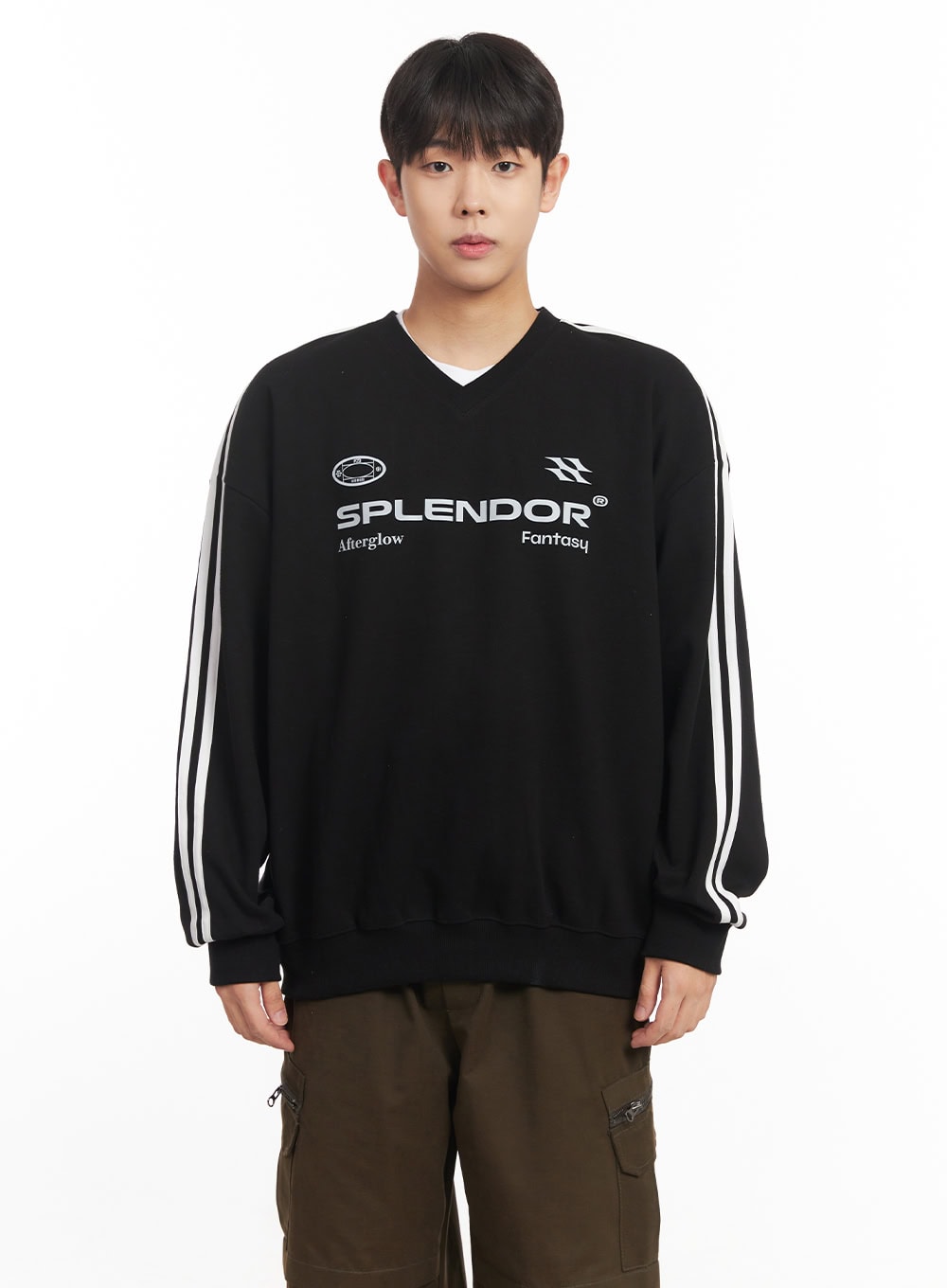 Men's V-Neck Graphic Sweatshirt IM528