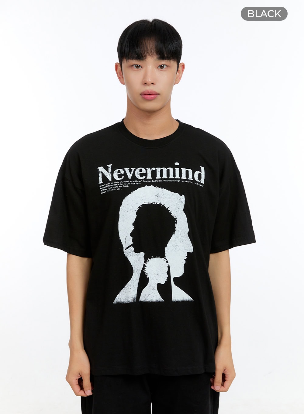 Men's Round Neck Graphic Cotton Tee IG422