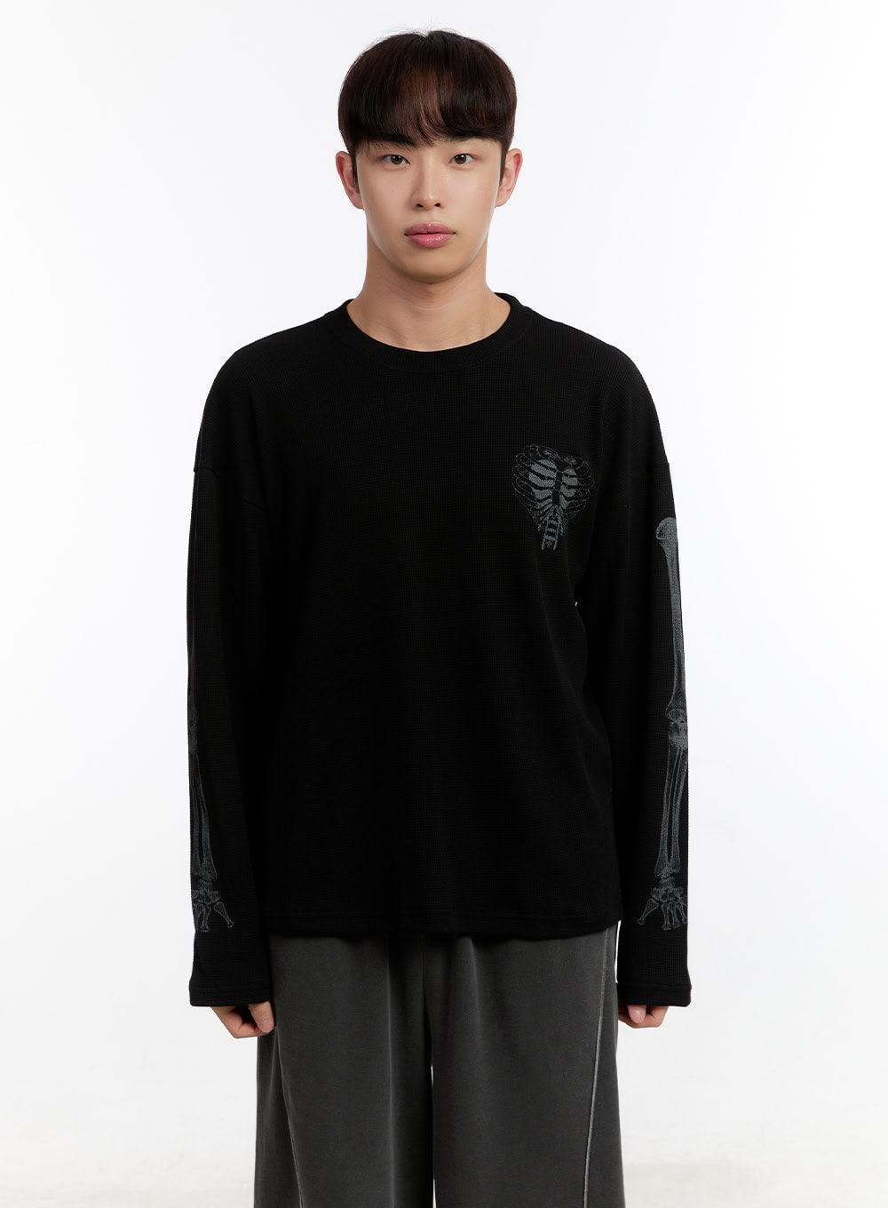 Men's Skeleton Graphic Long Sleeve Top IA504