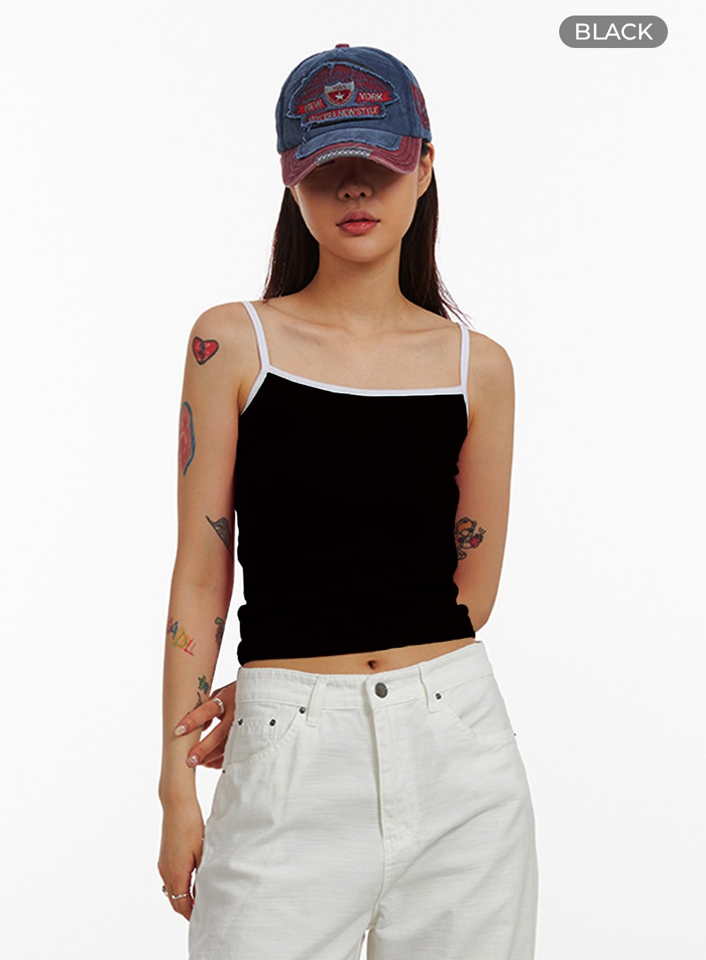 Slim Fit Contrast Cami Top IY410