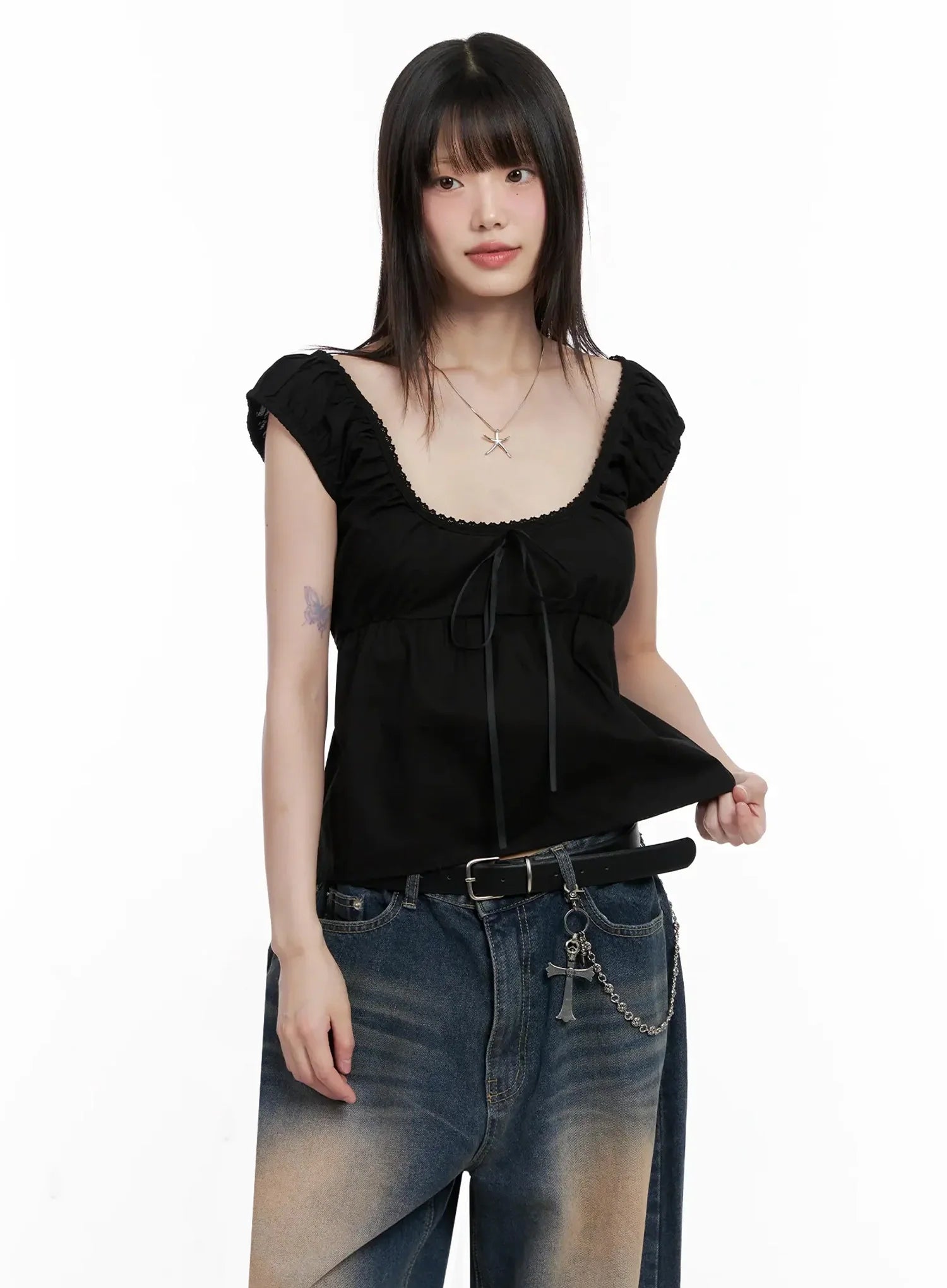 Lace Detail Blouse IL531