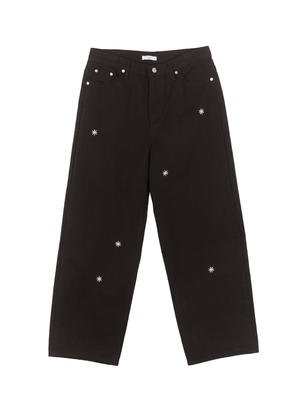 Men's Wide-Leg Pants with Embroidered Flowers IA504