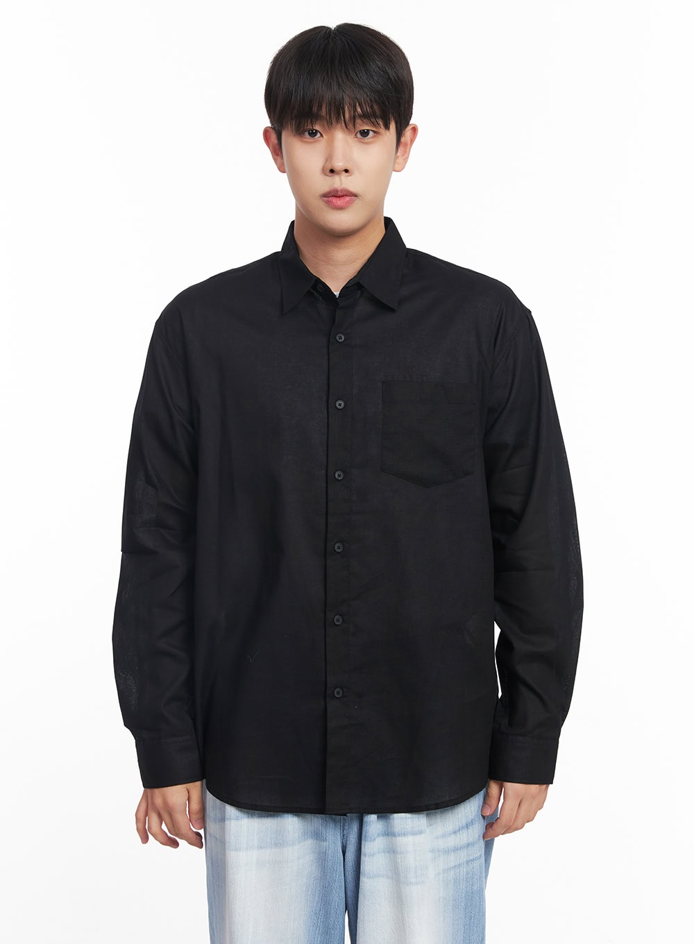 Men's Linen Collared Shirt IY522
