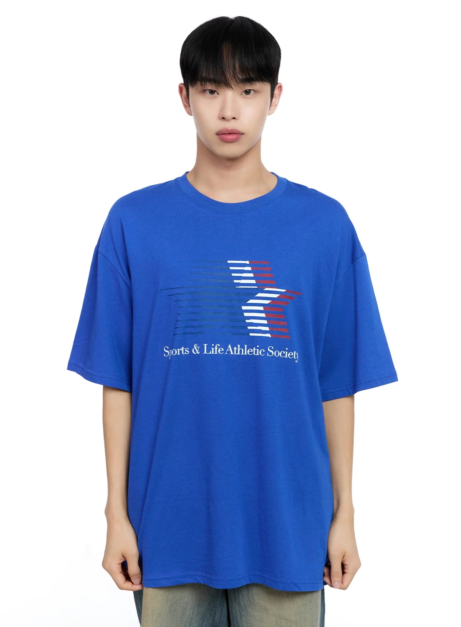 Men's Oversized Star Graphic T-Shirt IG520