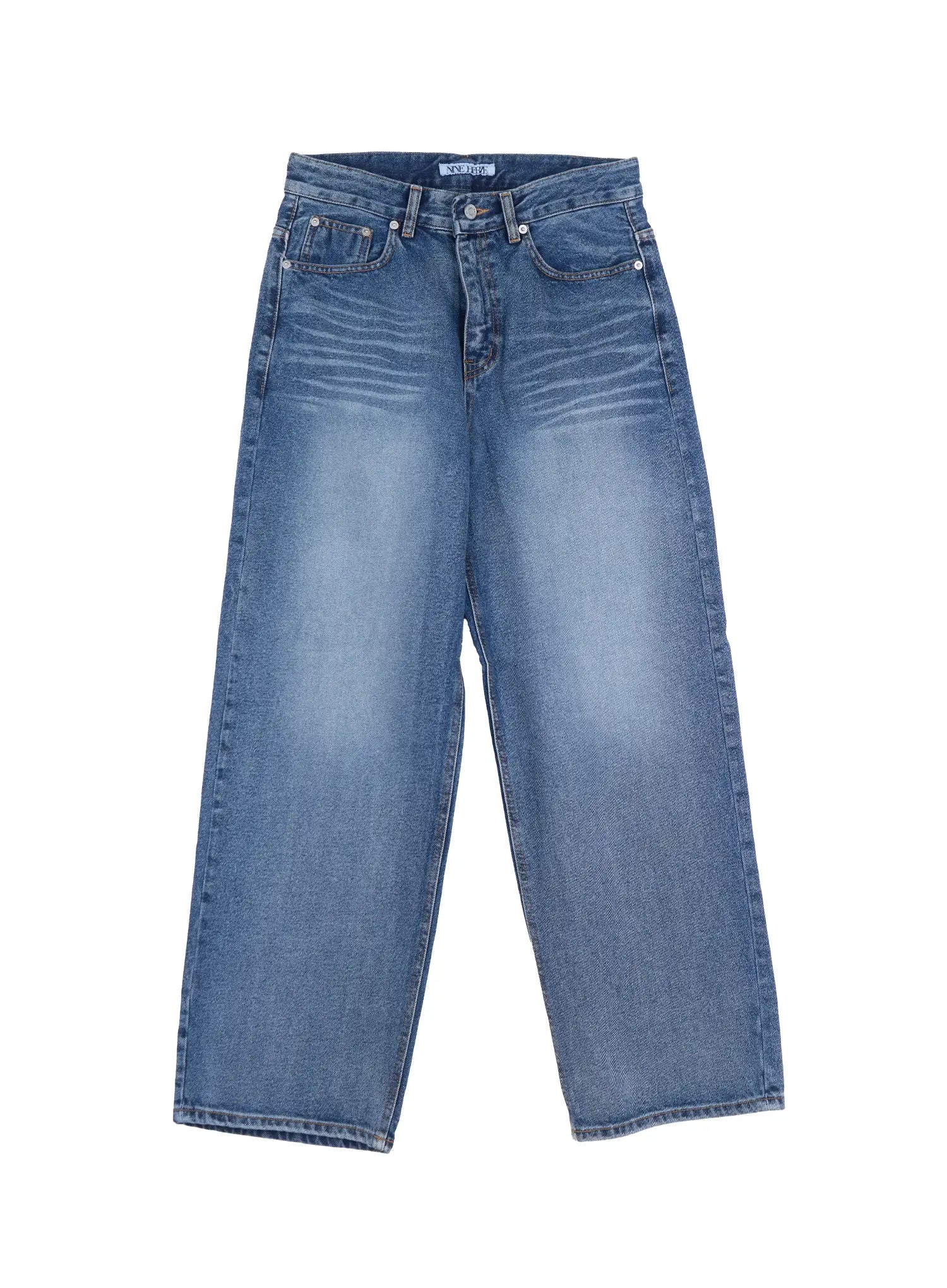 Men's Washed Wide-Leg Jeans IL518