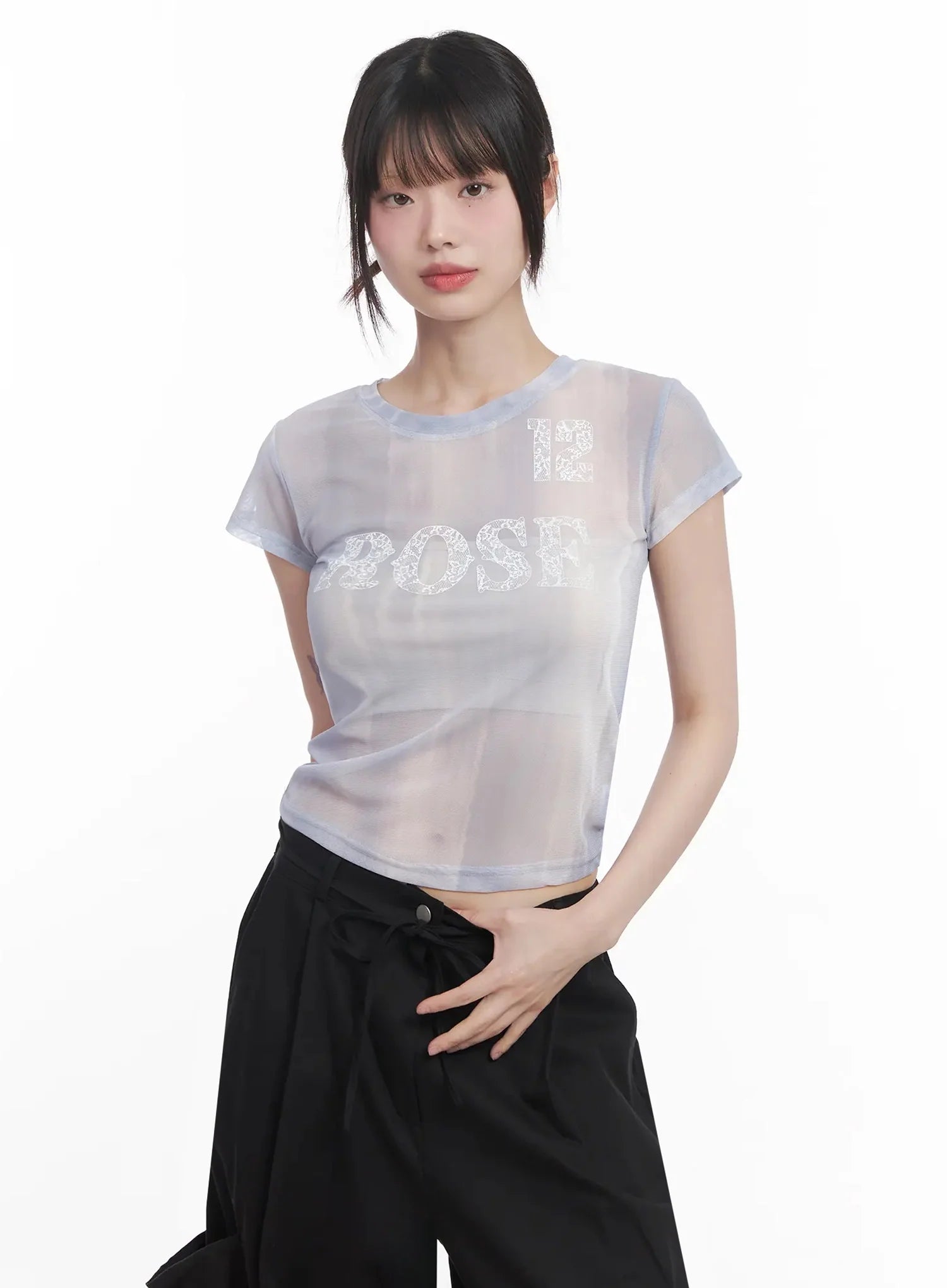 Sheer Graphic Tee IU525