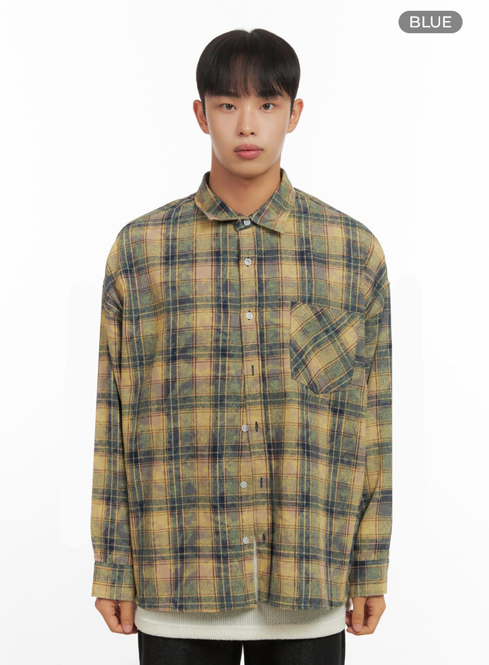 Men's Vintage Checkered Shirt IO420