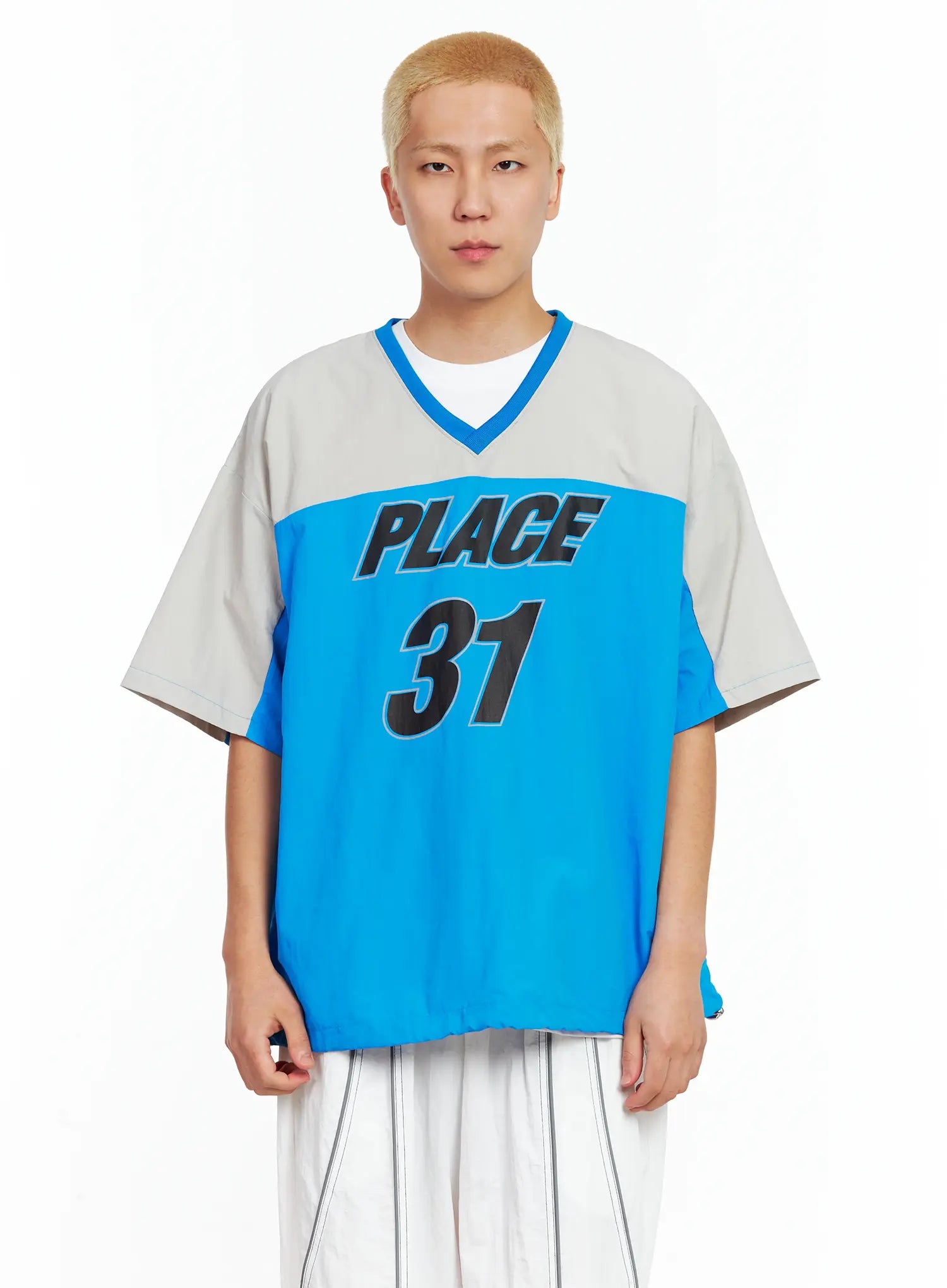 Men's Nylon V-Neck String T-Shirt IL511