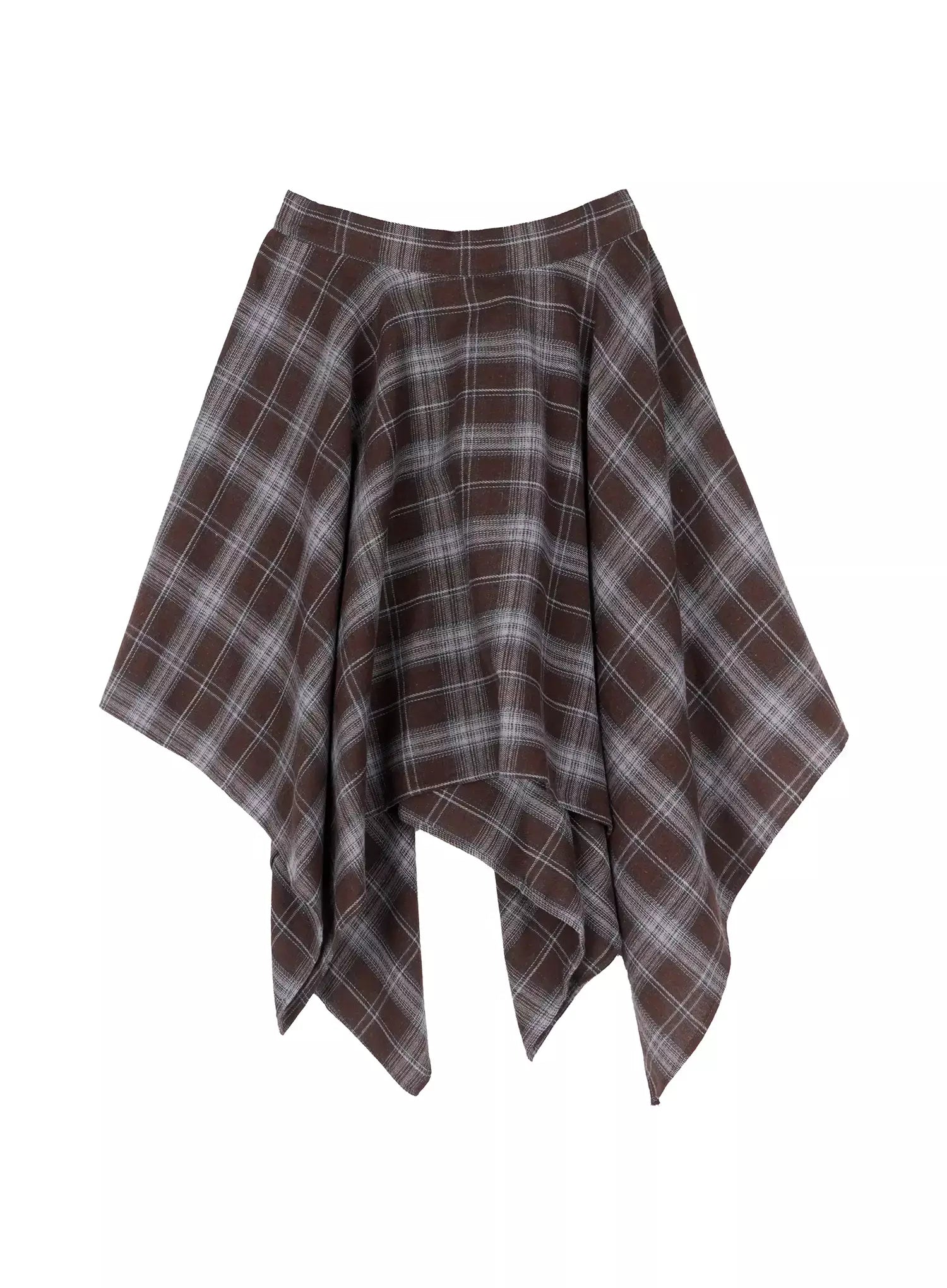 Asymmetrical Checkered Layered SkirtIG527