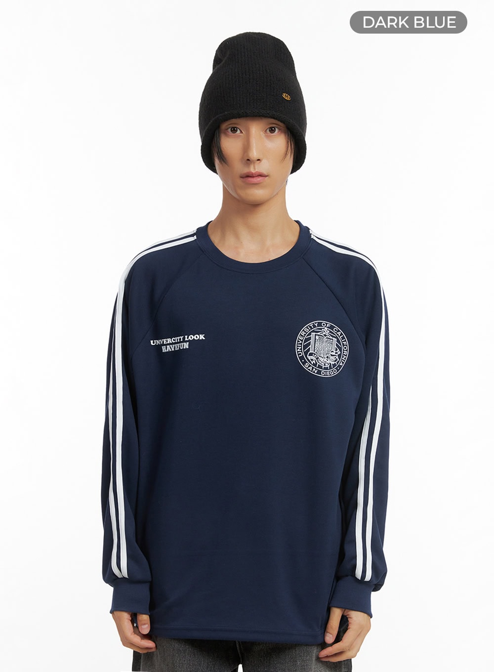 Men's Striped Logo Shirt IO417