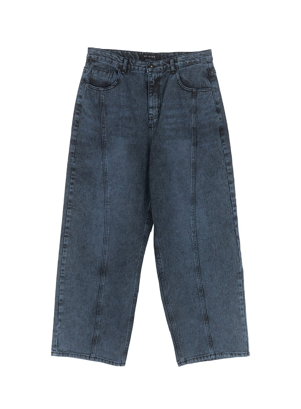 Men's Stitched Detail Wide-Fit Jeans IA511