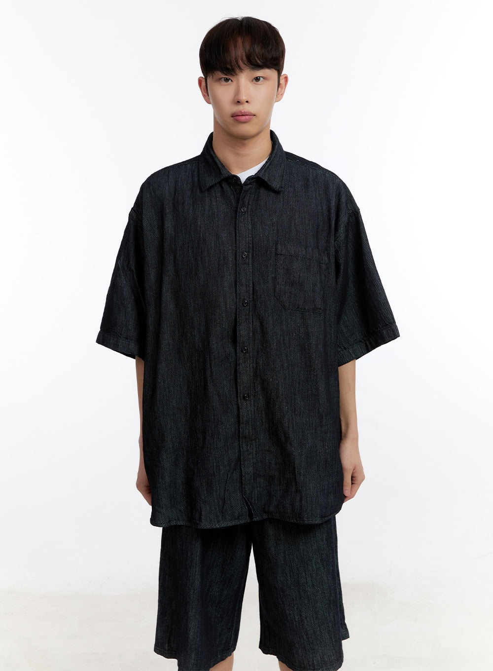 Men's Collared Oversized Shirt IA507