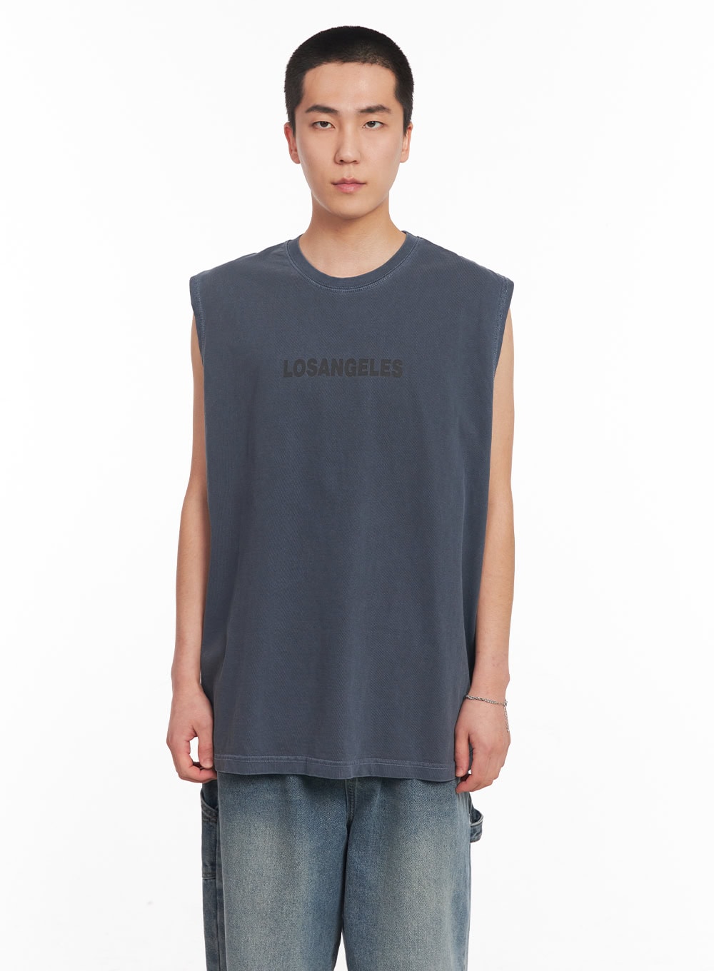Men's Los Angeles Graphic Loose-Fit Sleeveless Shirt IY506