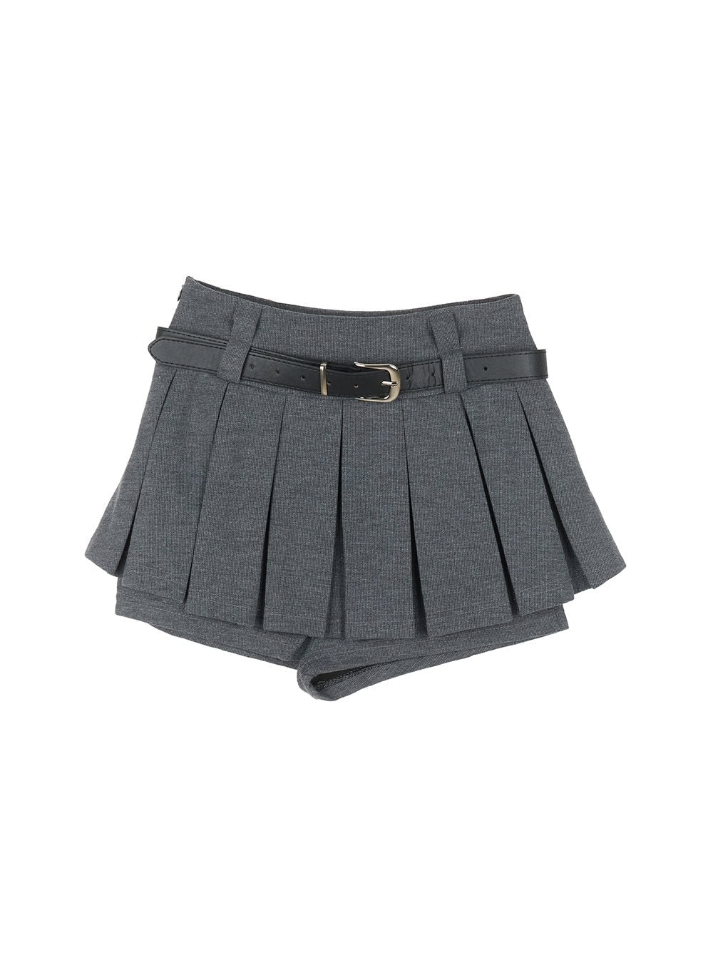 Belt Pleated Mini Skirt IA524