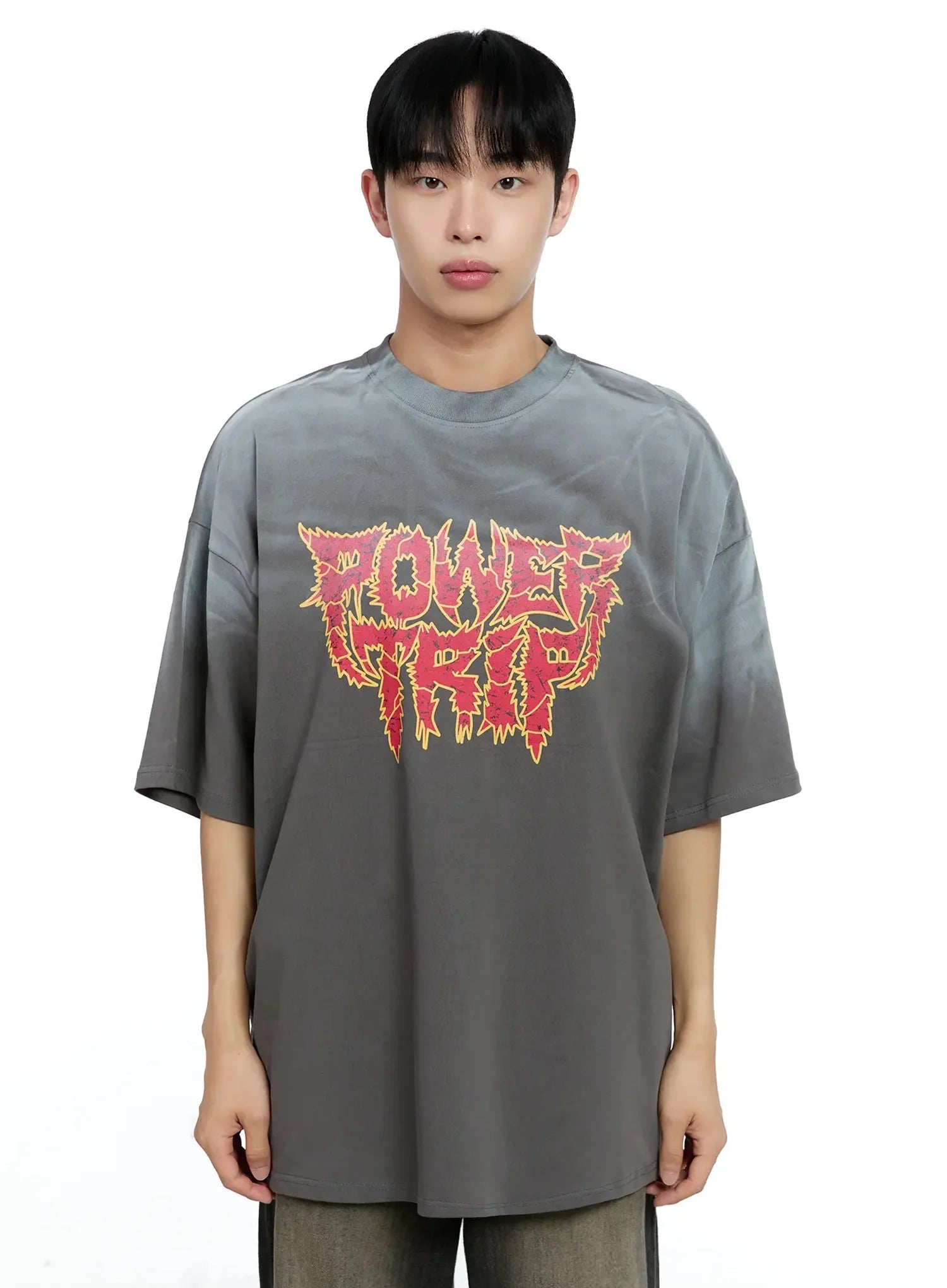 Men's Oversized Text Graphic T-shirt IG520