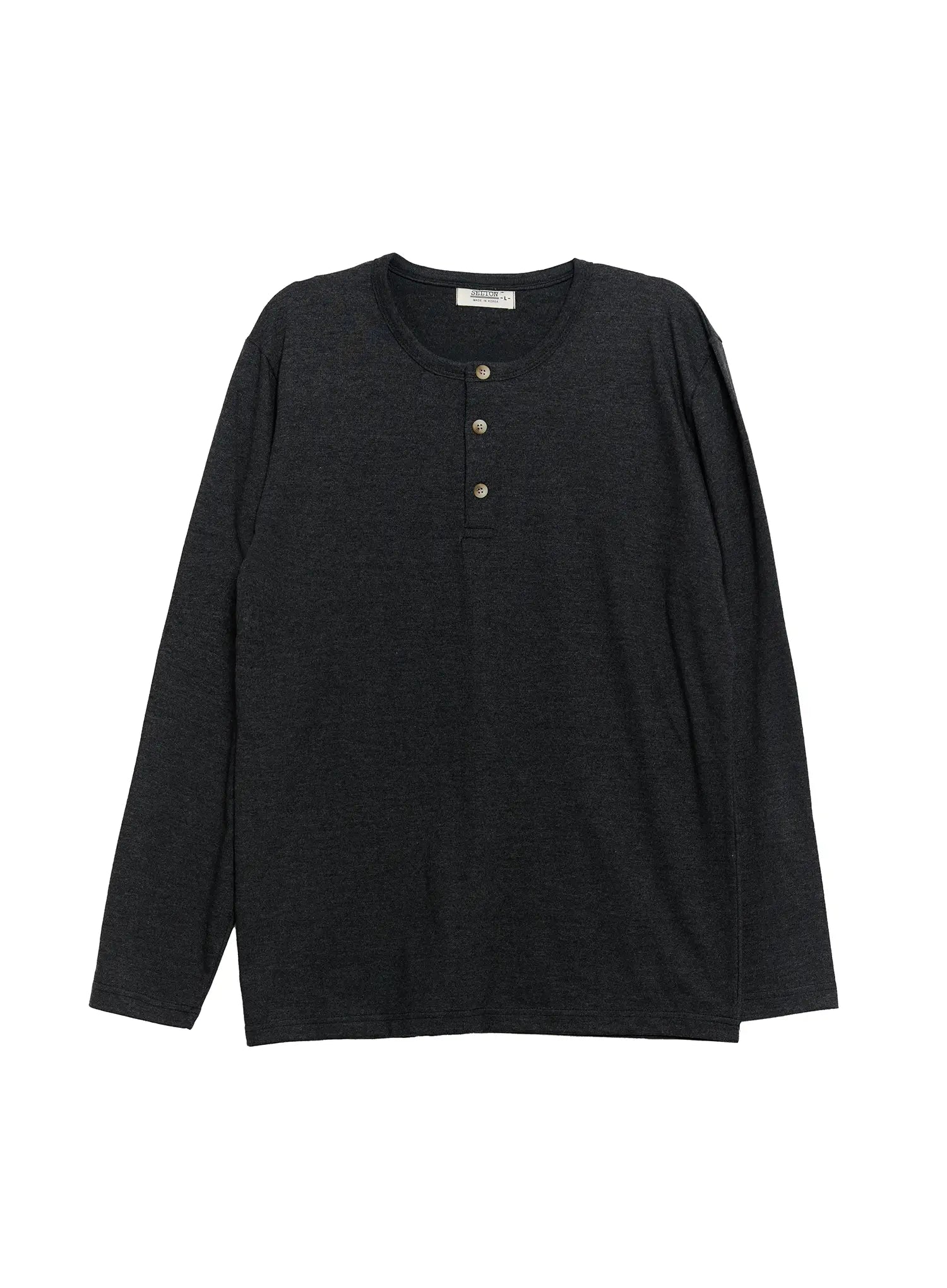 Men's Henley Neck Long Sleeve Tee IG512