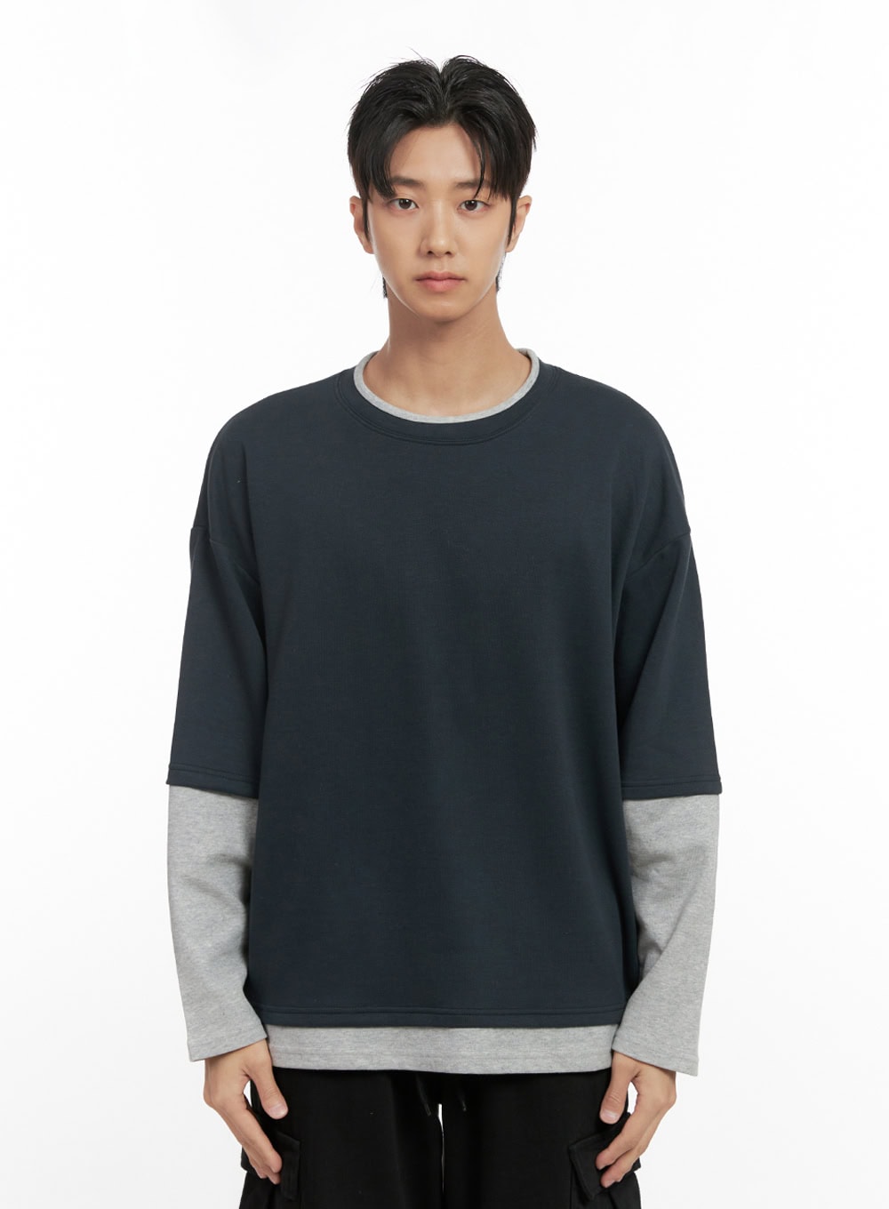 Men's Layered Long Sleeve Tee ID413
