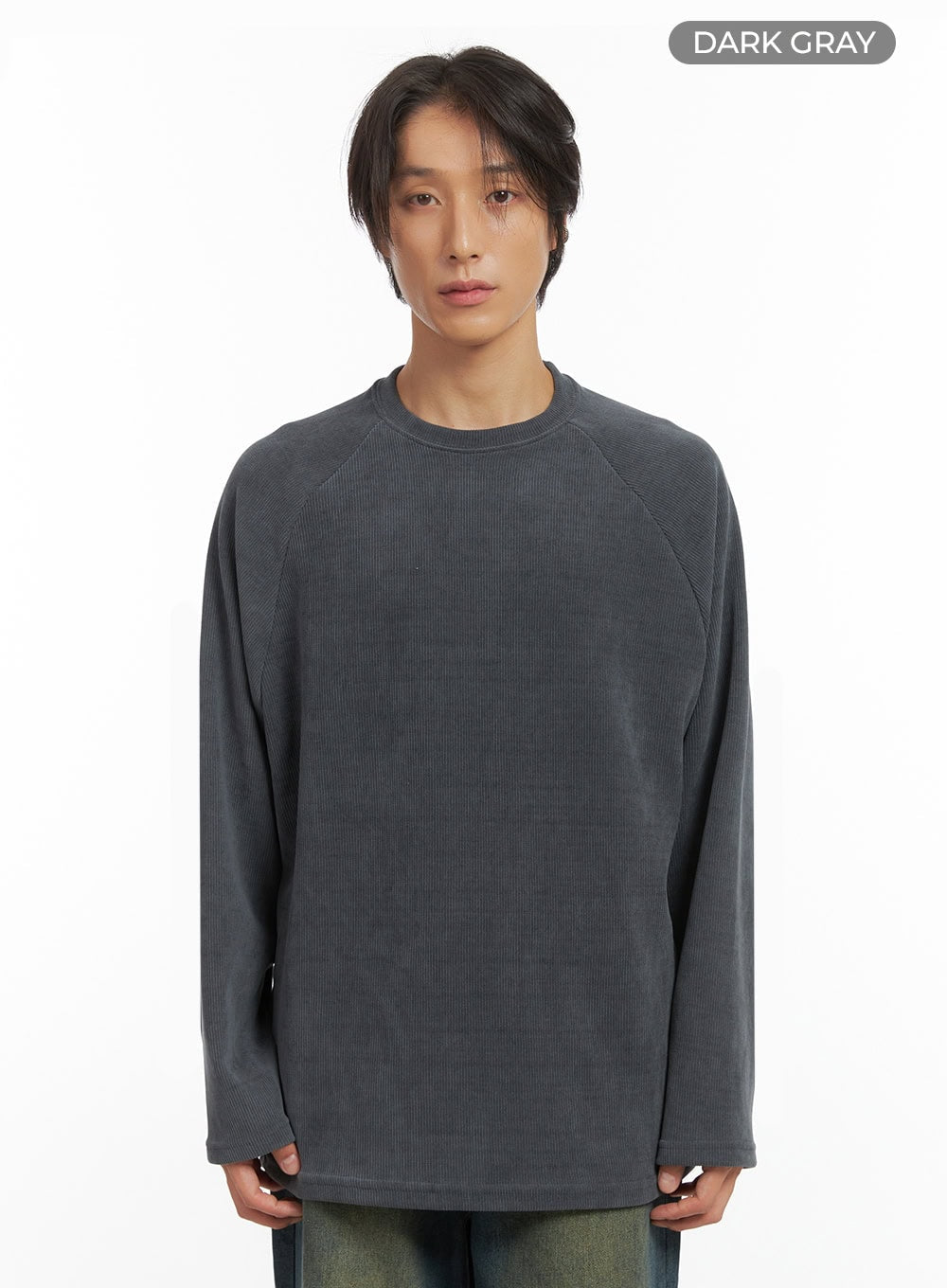 Men's Ribbed Raglan Long Sleeve Tee IO402