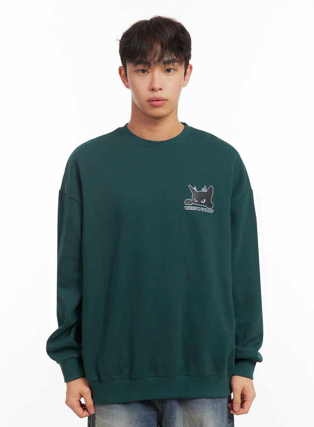 Men's Long-Sleeve Oversized Sweatshirt ID427