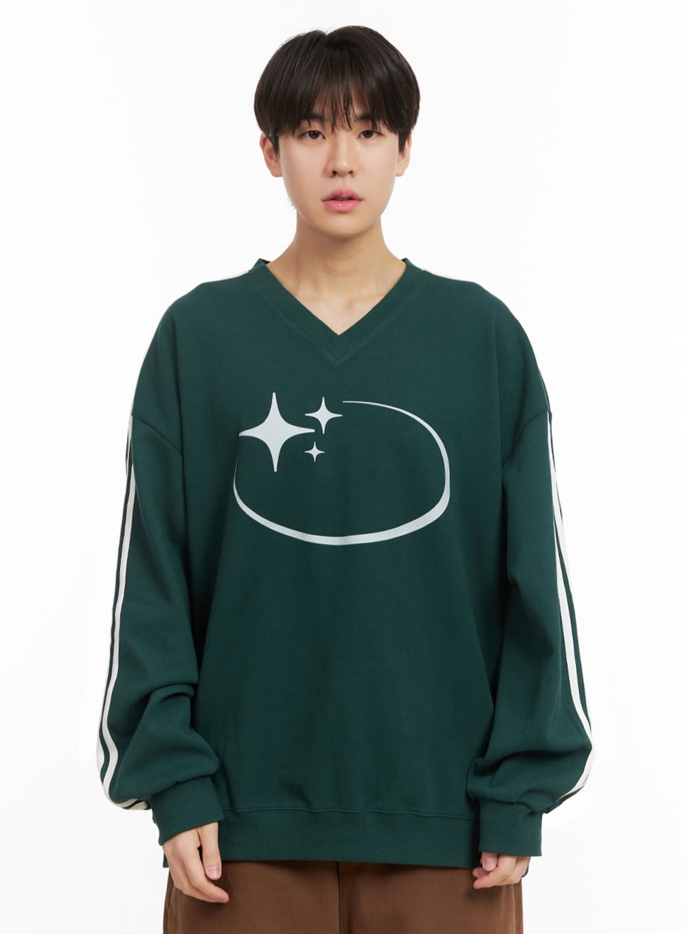 Men's Oversized Star Graphic Sweatshirt IJ517