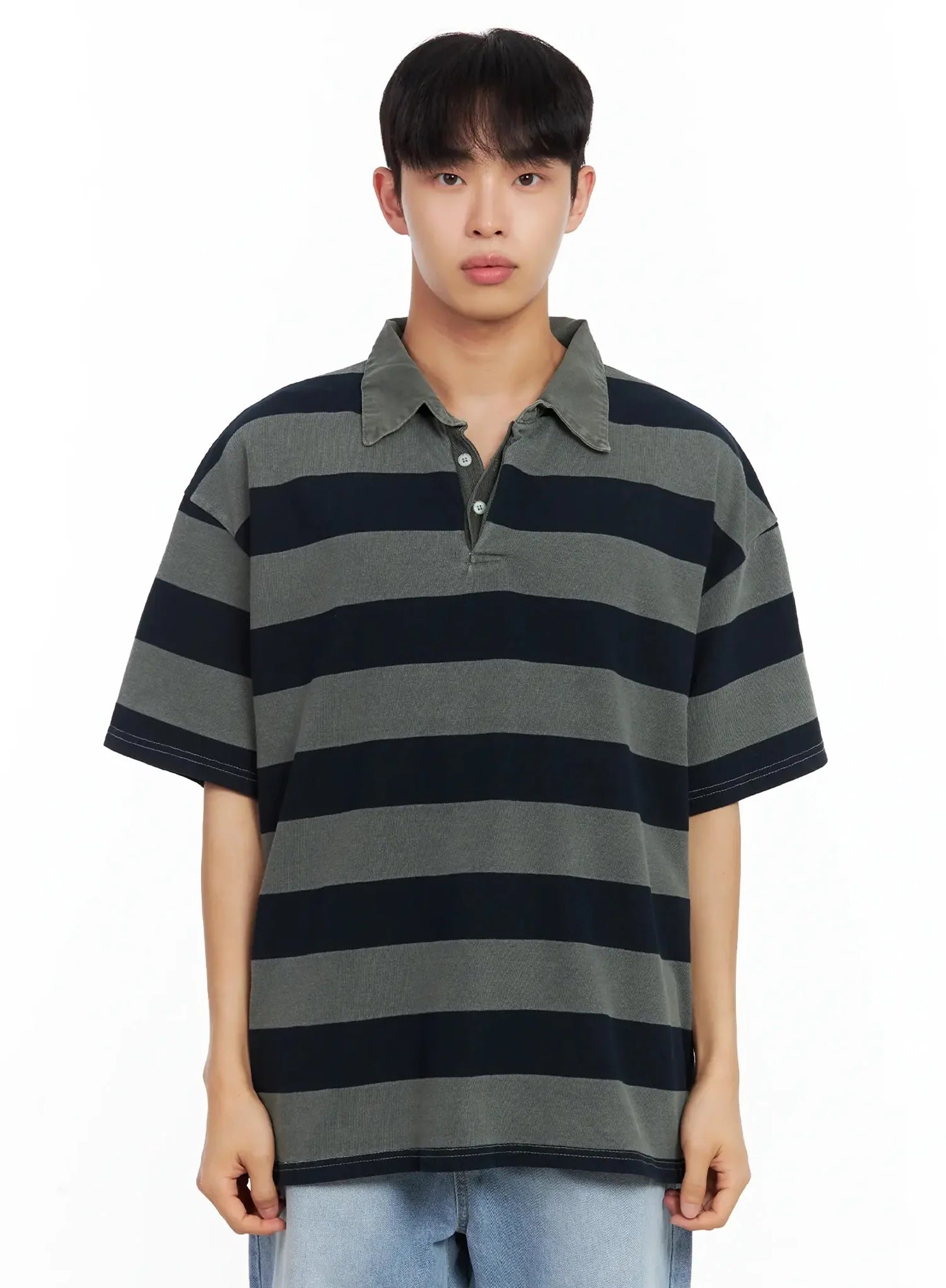 Men's Striped Polo Shirt IL516