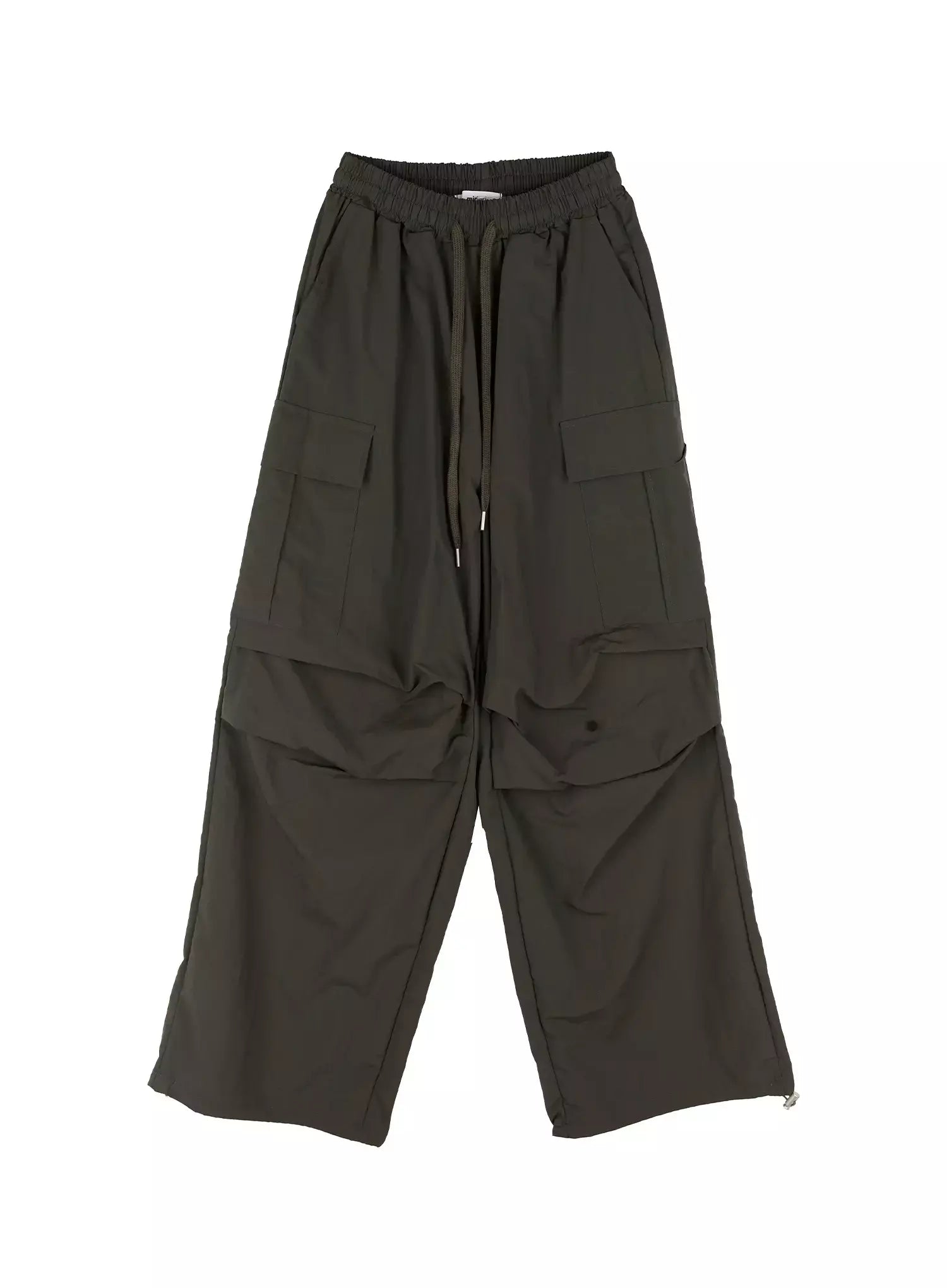 Black Utility Wide-Fit Cargo Pants IC503