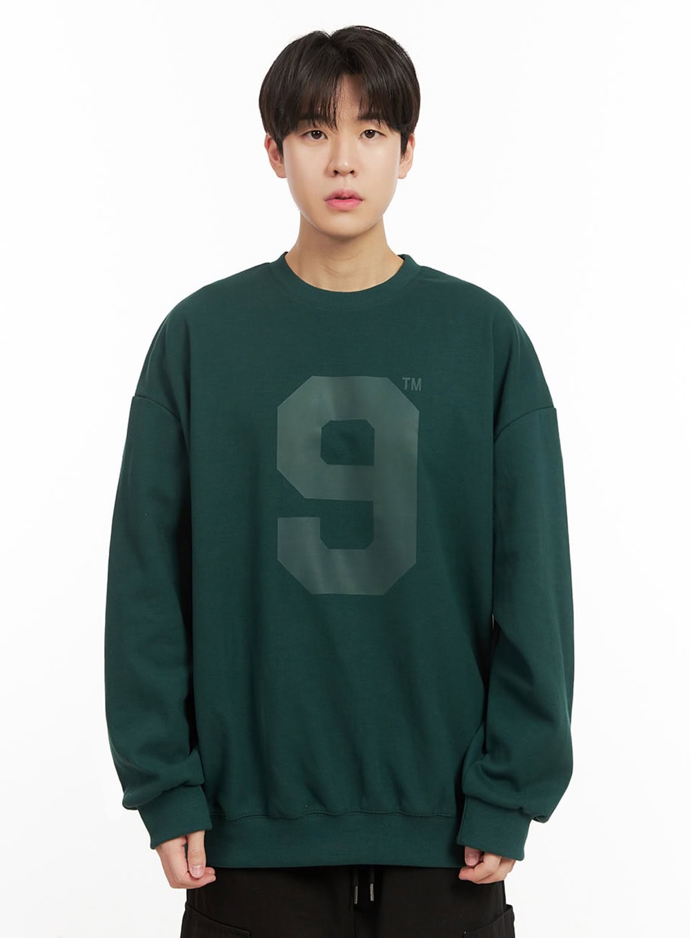 Men's Oversized 9 Graphic Crew Neck IJ517