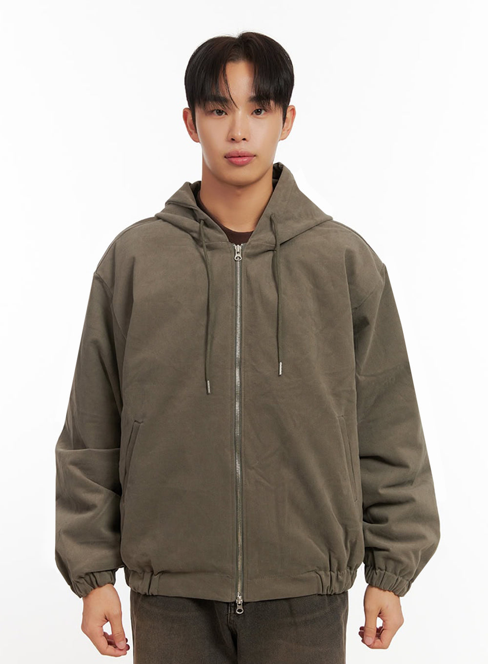 Men's Cotton Hooded Zip-Up Jumper ID413