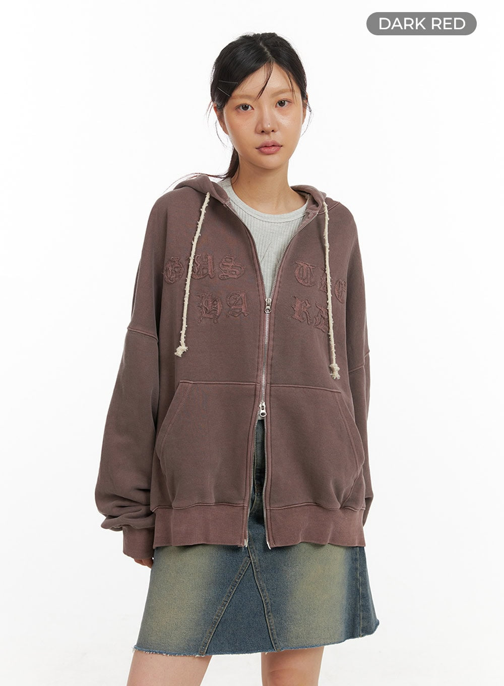 Oversized Zip-Up Hoodie IY410