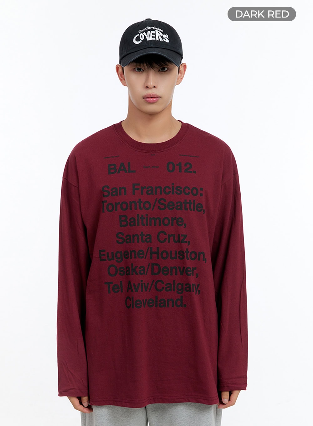 Men's Cotton Lettering Oversize T-Shirt IS413