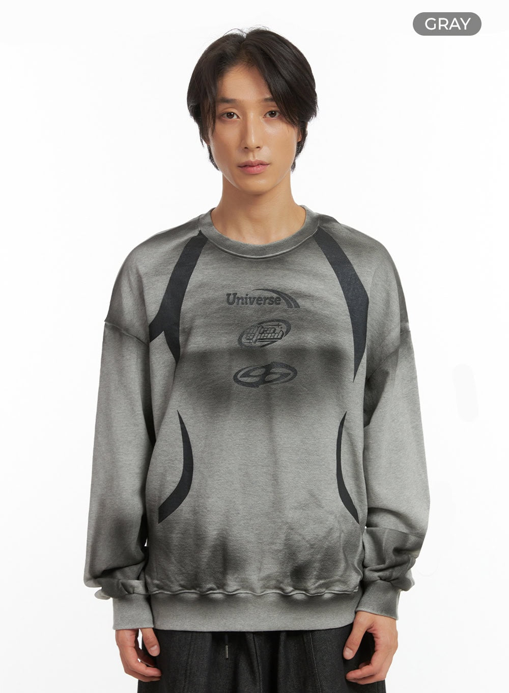 Men's Oversized Tie-Dye Graphic Sweatshirt IO402