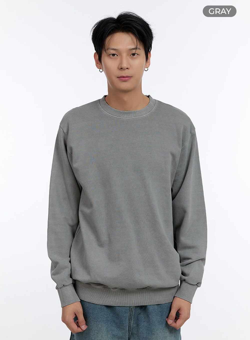 Men's Relaxed Fit Long Sleeve Sweatshirt IO428