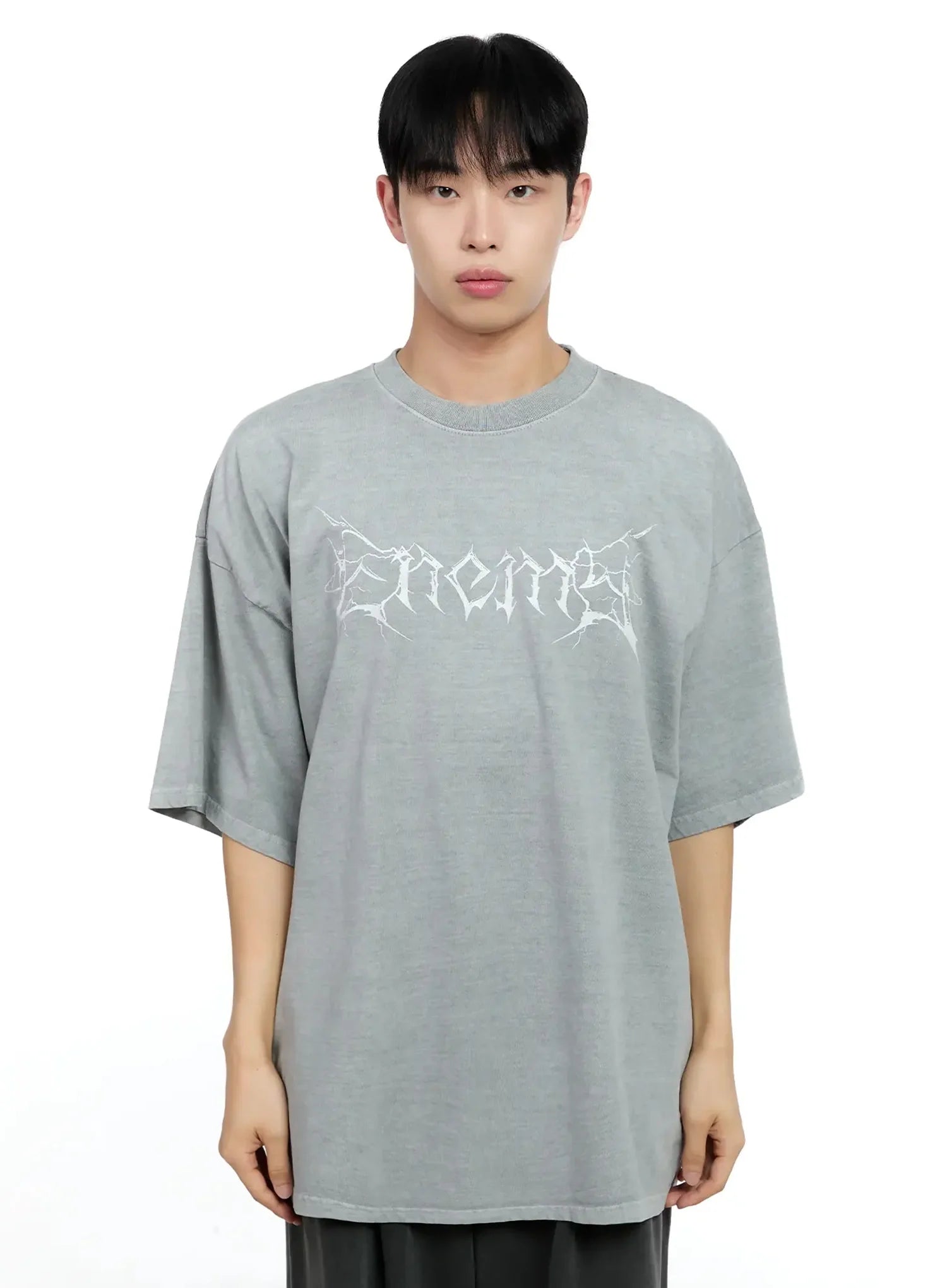 Men's Oversized Text Graphic Tee IG520