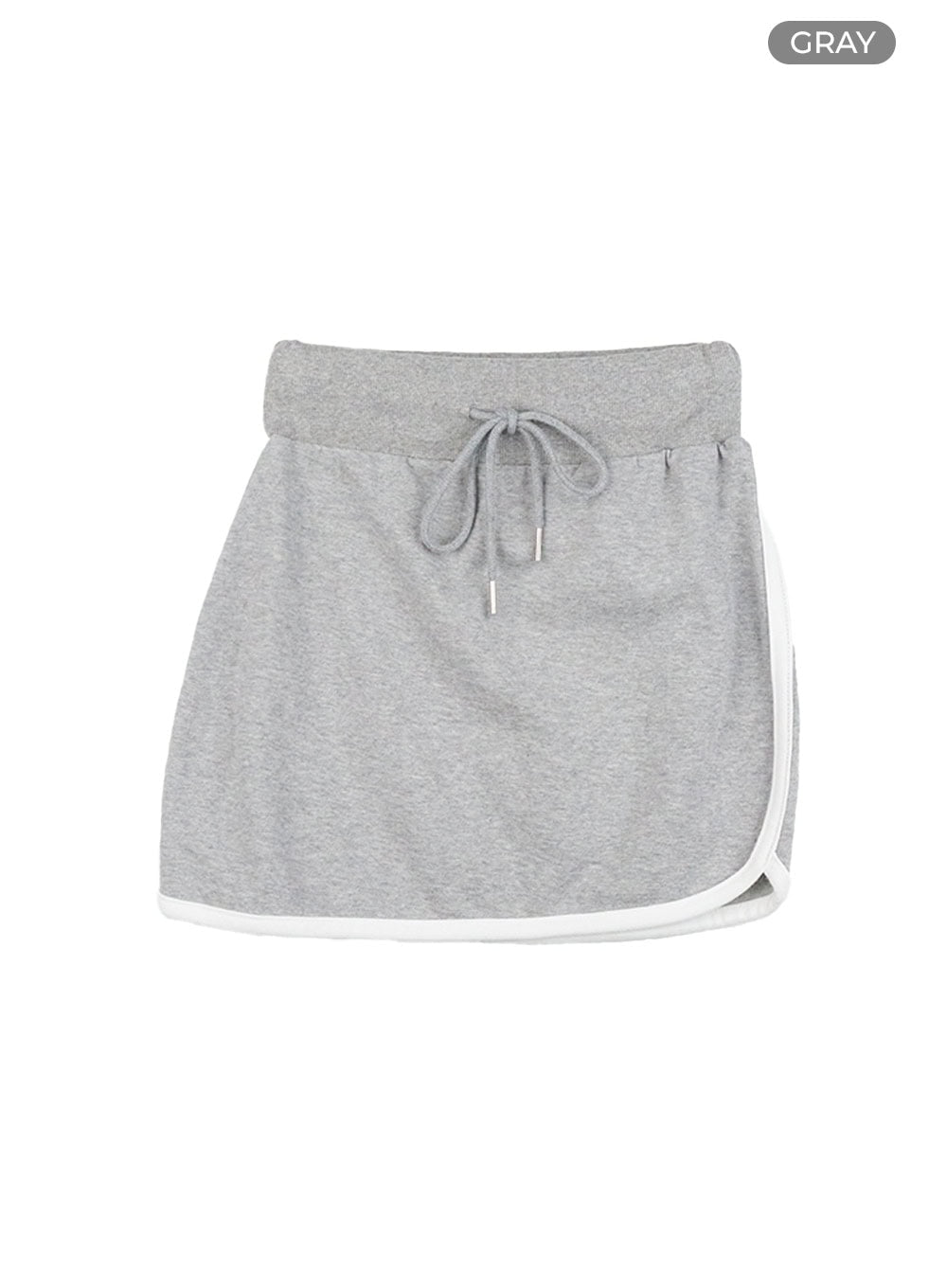 Cotton Banded Track Mini Skirt IS427