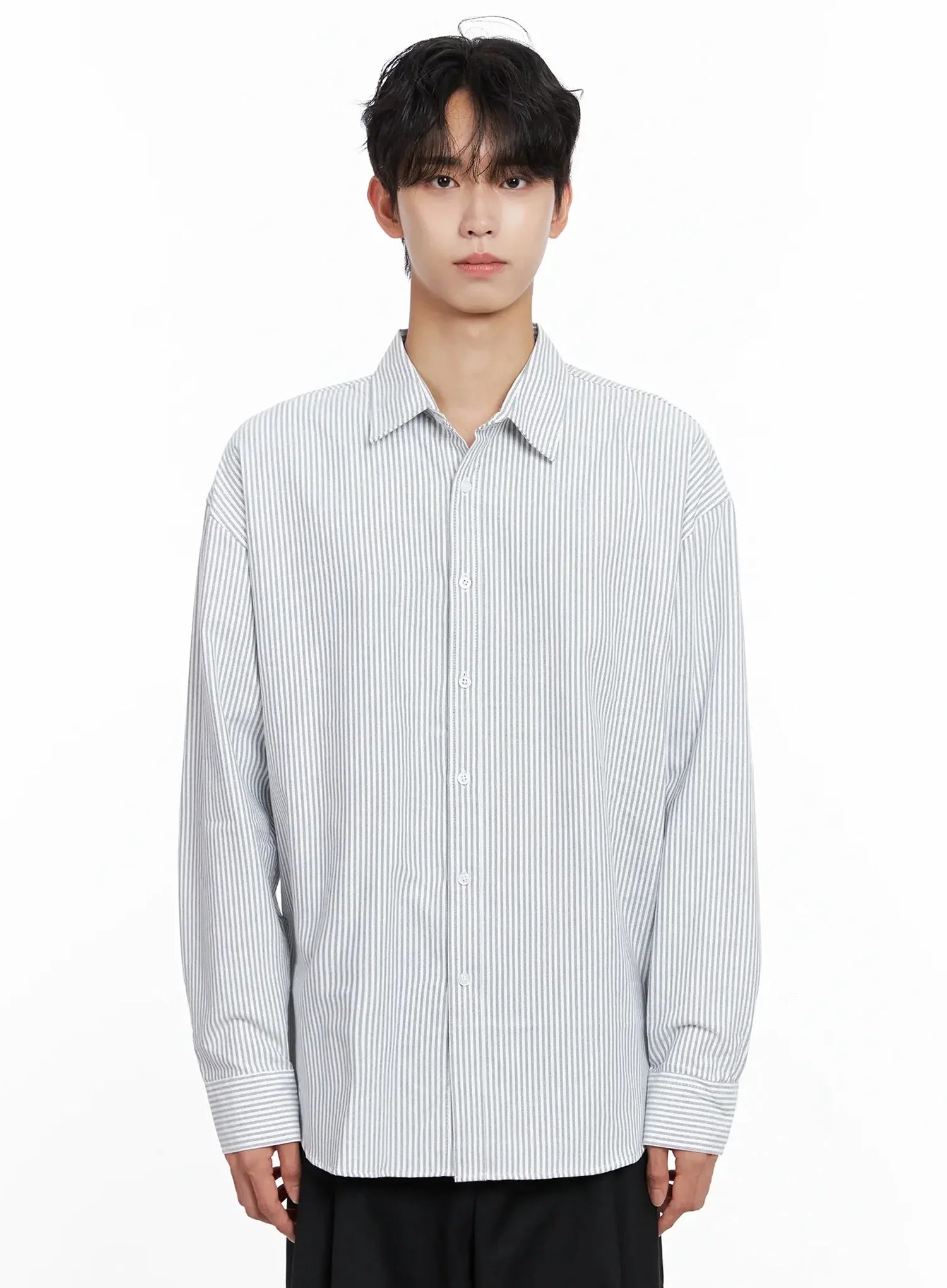 Men's Classic Striped Oxford Shirt IO516