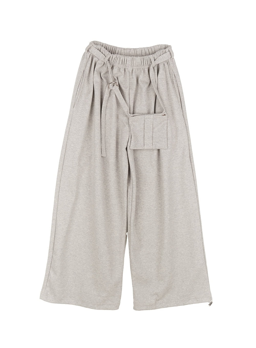 Pintuck Belt Wide-Leg Sweatpants IM528