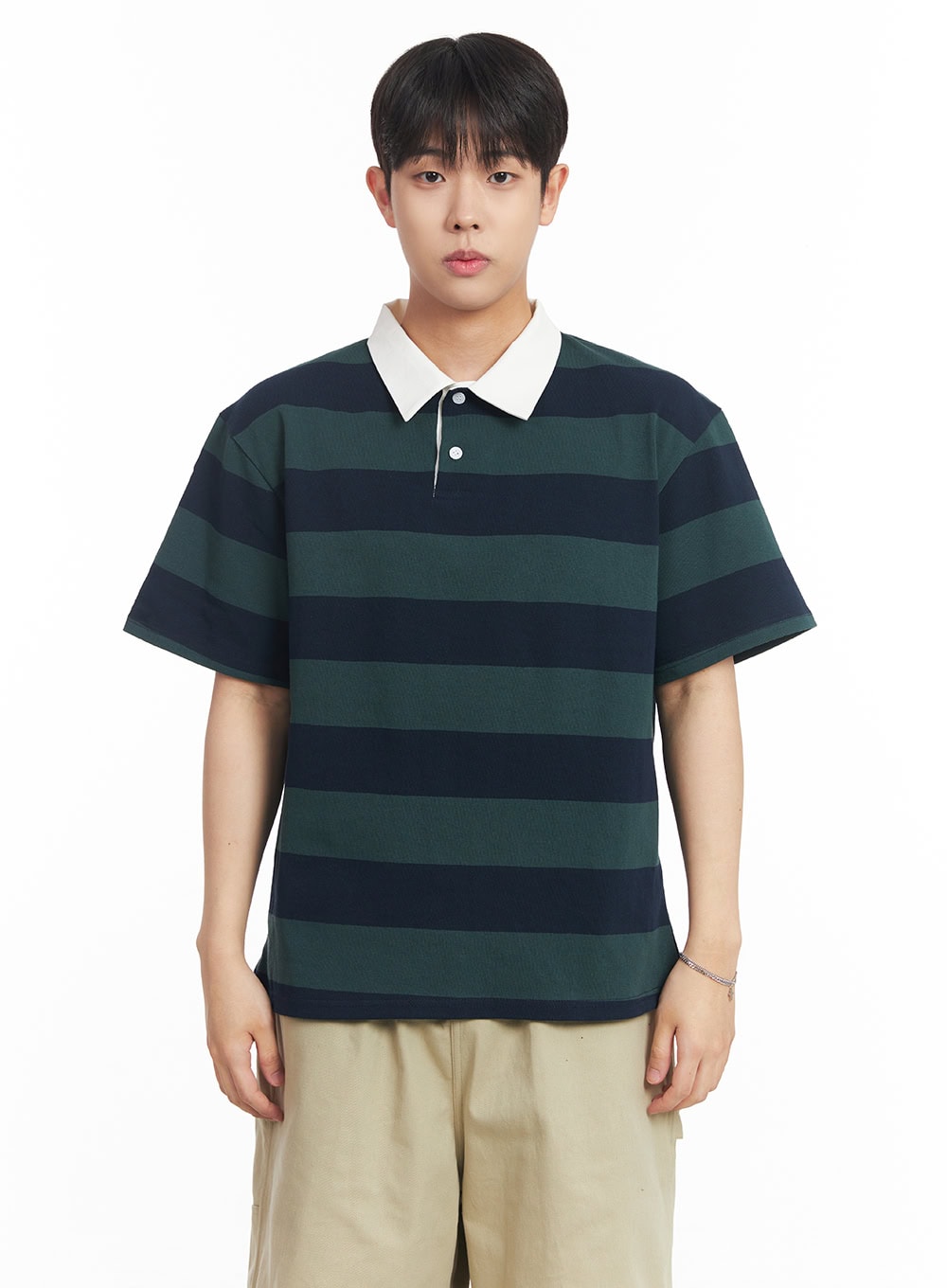 Men's Striped Polo Tee IA529