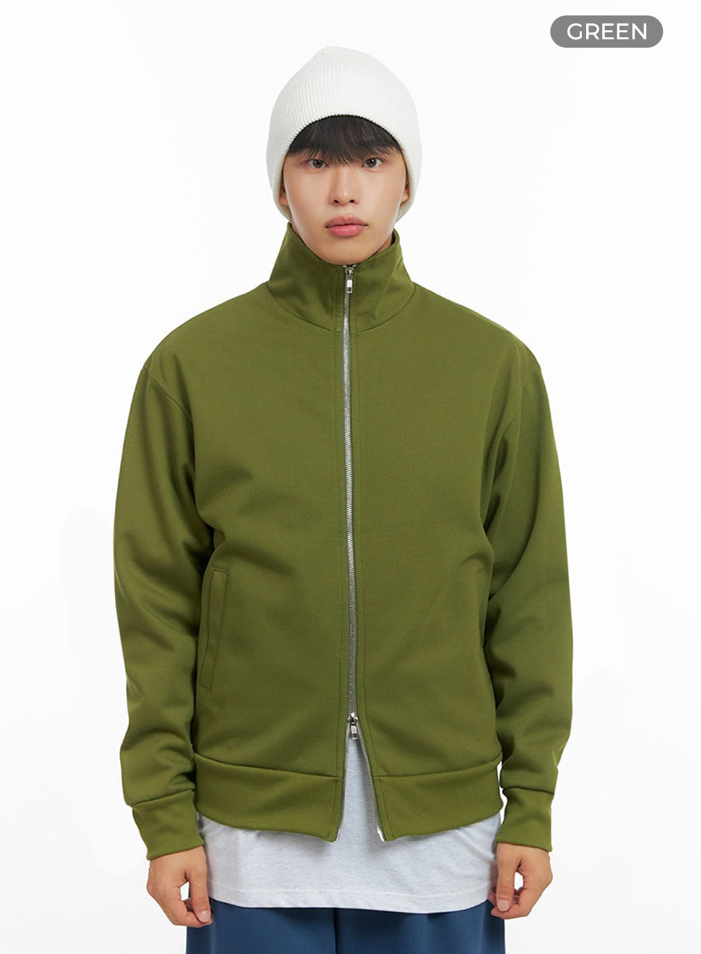 Men's Two-Way Zip-Up Turtleneck Sweatshirt IO420