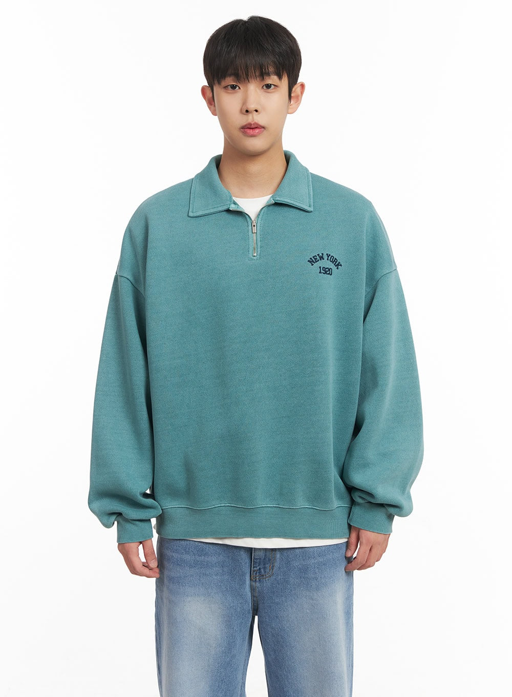 Men's Embroidered Half-Zip Sweatshirt IM517