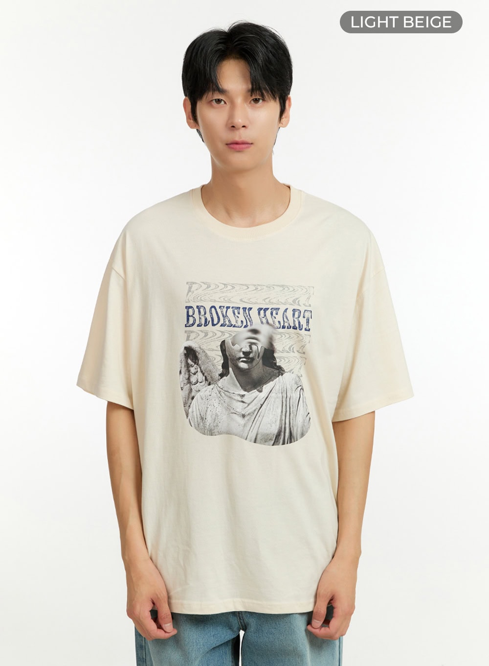 Men's Oversized Graphic Cotton T-Shirt IL412