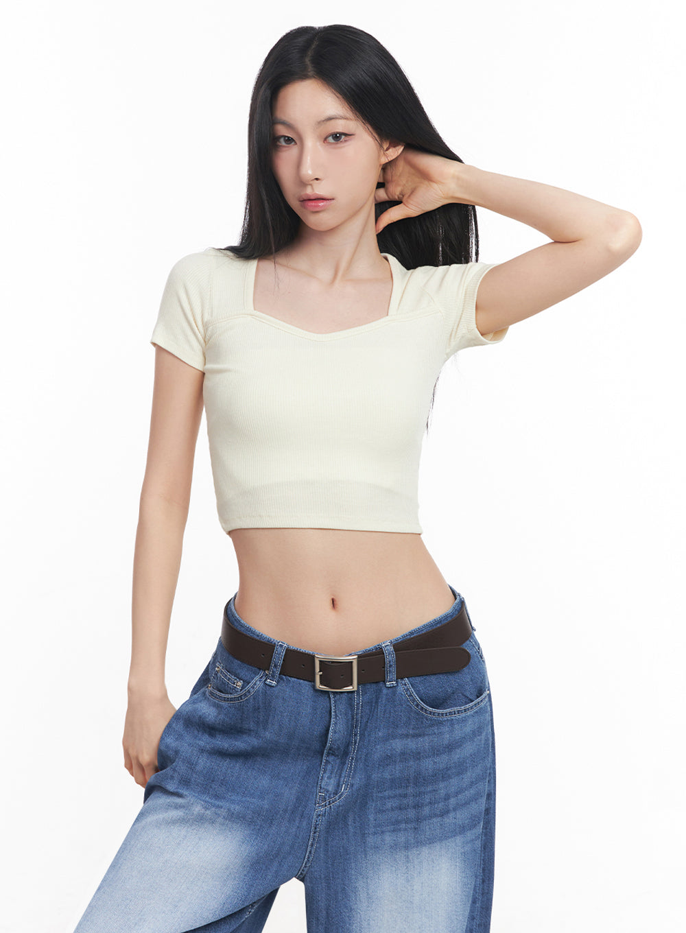 Heart-Neck Crop Top IY516