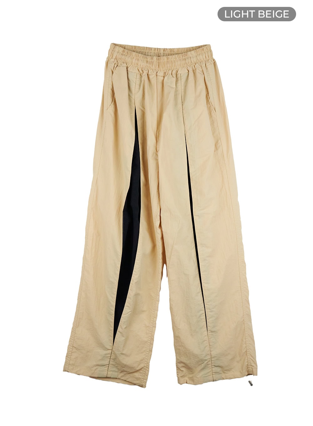 Men's Banded Mixed Color Nylon Wide Pants IS413